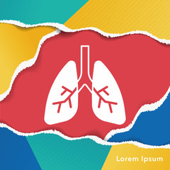 Poster - organ lung icon