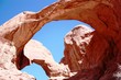 Double Arch at the Arches National Park in Moab, Utah 