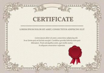 Vector certificate template.