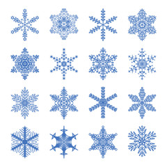 Wall Mural - Icons snowflakes