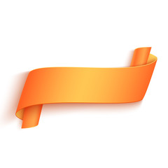 vector 3d curved paper banner isolated on white background
