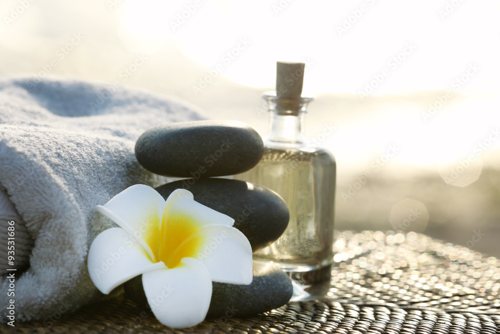 Beautiful spa composition outdoors