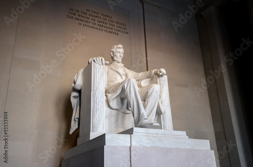Photographie The statue of Abraham Lincoln, Lincoln Memorial, Washington DC