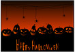 Happy Halloween Card or Background. Vector Illustration.
