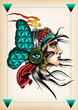 illustration gypsy tattoo style