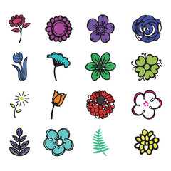 Sticker - colorful flowers