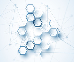 Poster - abstract technology background Business & development direction