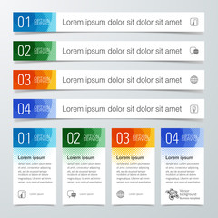 Wall Mural - Infographics Web Banner & Label Design