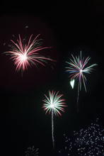 Bright Colorful Fireworks Mortars