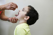 Childhood vaccination with droplet