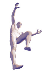 Wall Mural - 3d rendered illustration of a male jumping