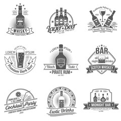 Wall Mural - Alcohol Label Set