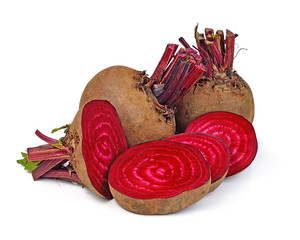 Wall Mural - Fresh beetroot isolated on white background