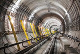 Fototapeta  - The construction of the subway tunnel