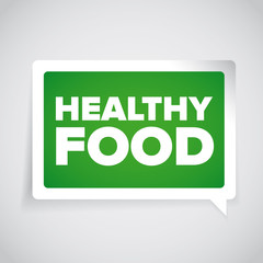 Sticker - Healthy food vector label