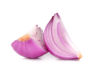 Wall Mural - shallots isolated on white background