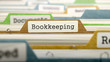 File Folder Labeled as Bookkeeping.