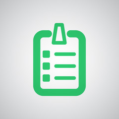 Wall Mural - Flat green Checklist icon
