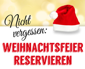 Canvas Print - Nicht vergessen: Weihnachtsfeier reservieren