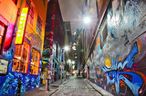 Fototapeta Fototapety dla młodzieży do pokoju - View of colorful graffiti artwork at Hosier Lane in Melbourne