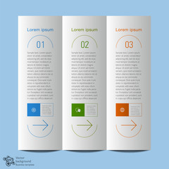 Wall Mural - infographics web banner & label design, paper craft