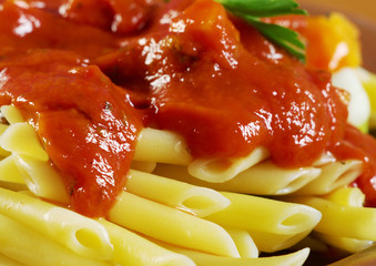 Canvas Print -  pasta with tomato beef sauce