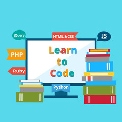 Wall Mural - learn to code
