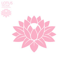 Lotus. Abstract Flower On White Background