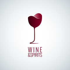 Poster - wine glass logo design background