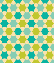 Vector Modern Seamless Colorful Geometry Pattern, Flowers, Color Blue Green Abstract Geometric Background, Trendy Multicolored Print, Retro Texture, Hipster Fashion Design