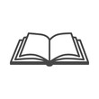 © sommersby - Open book vector icon on a white background