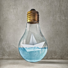 Bulb With Boat Inside