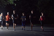 © .shock - people group jogging at night