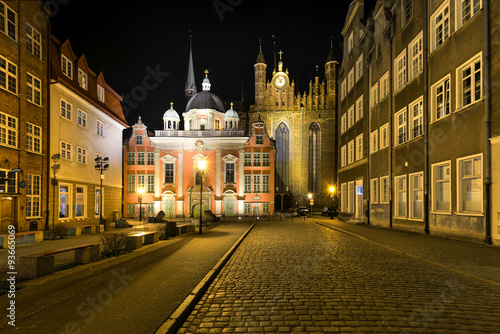 Naklejka na drzwi Poland. Baroque architecture of the Gdansk is one of the most notable tourist attractions of the city.