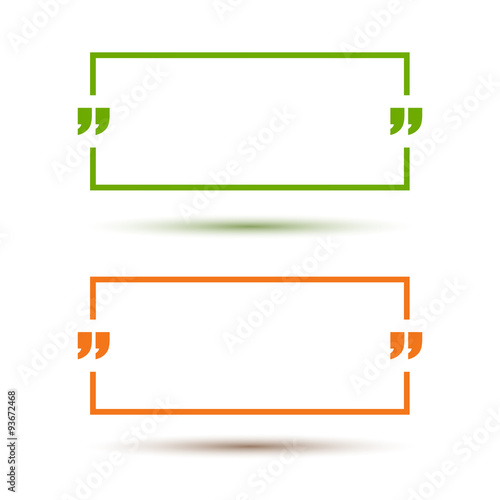 Fotografía Quotation Mark Speech Bubble. Quote sign icon.