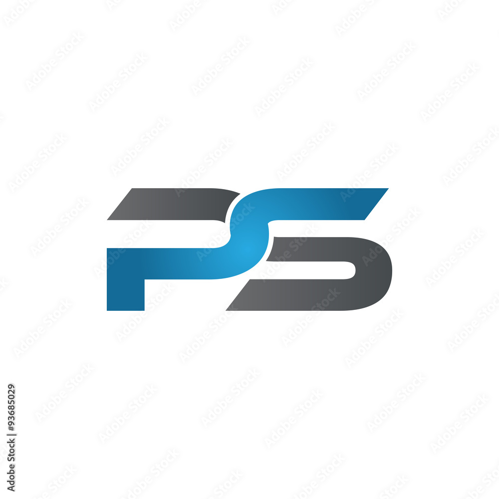 PS company linked letter logo blue Stock Vector | Adobe Stock, image size:1000x1000