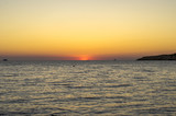 Fototapeta Zachód słońca - Beautiful sunset in Cala conta in Ibiza.
