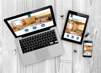 Wall Mural - responsive booking website