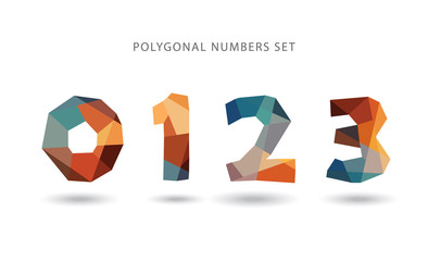 Wall Mural - Polygonal numbers set.