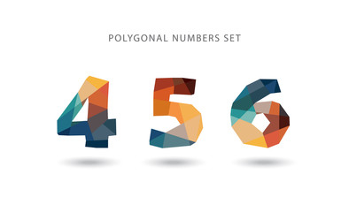 Wall Mural - Set of polygonal numbers.