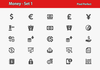 Wall Mural - Money Icons. Professional, pixel perfect icons optimized for both large and small resolutions. EPS 8 format.