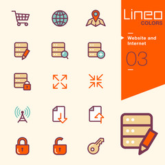 Wall Mural - Lineo Colors - Website and Internet icons