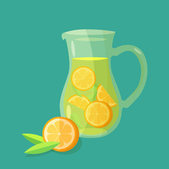 Lemonade carafe vector icon