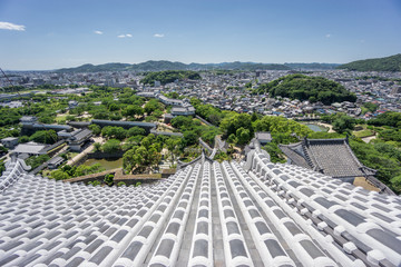 Himeji city from castle