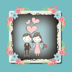 Wall Mural - wedding frame  design