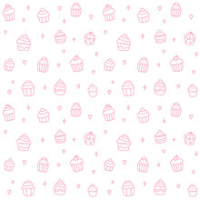 Cupcake Seamless Pattern