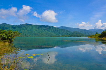 Wall Mural - Da Mi lake, a tropical lake on mountain