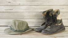 Military Caps And Military Boots