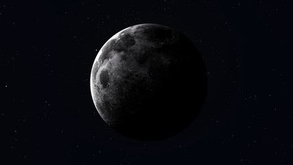 Wall Mural - high resolution image of moon in space. elements furnished by