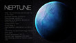 Neptune - High resolution Infographic presents one of the solar